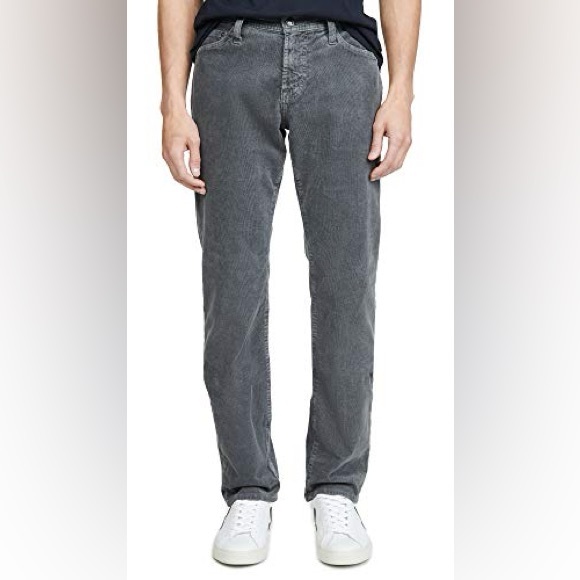 AG Adriano Goldschmied The Graduate Men's 36 W Gray Tailored Leg Corduroy - Picture 1 of 11